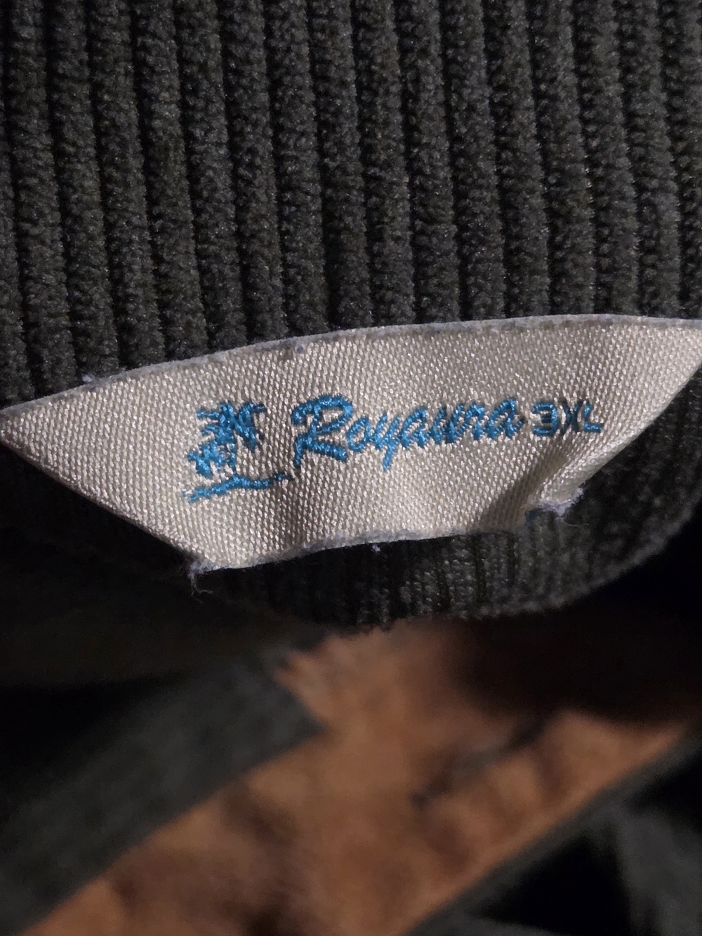 Rayaura Shirt Mens 3XL Corduroy Sweatshirt Stand Collar Pullover Elbow Patches - Picture 11 of 11